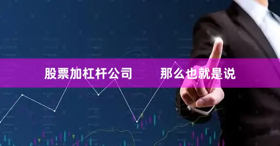 股票加杠杆公司        那么也就是说